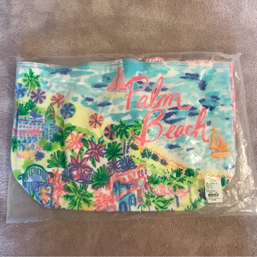 Lilly Pulitzer Destination Tote Palm Beach NWT